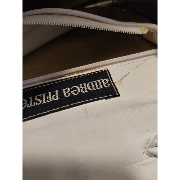 Women's purse andrea pfister Vintage Crossbody bag white Flower - Picture 4 of 6